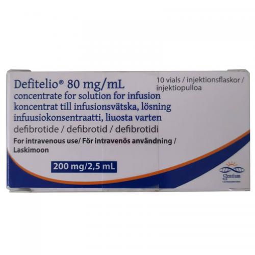 去纤苷钠注射液10瓶/盒 200 mg/2.5 mL:80 mg/mL Defitelio Defibrotide Sodium